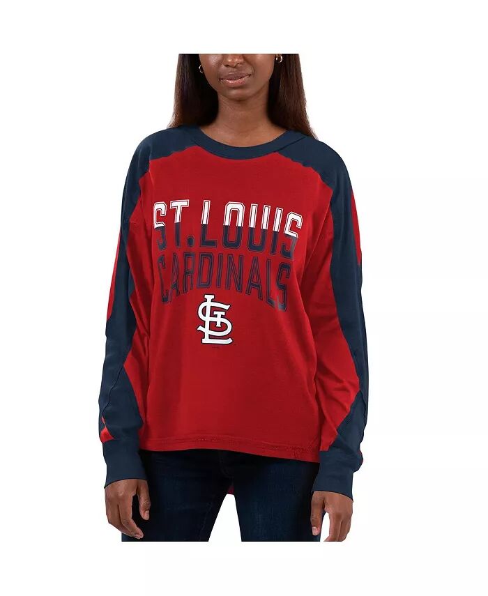 

Женская красная, темно-синяя футболка St. Louis Cardinals Smash Raglan с длинным рукавом G-III 4Her by Carl Banks