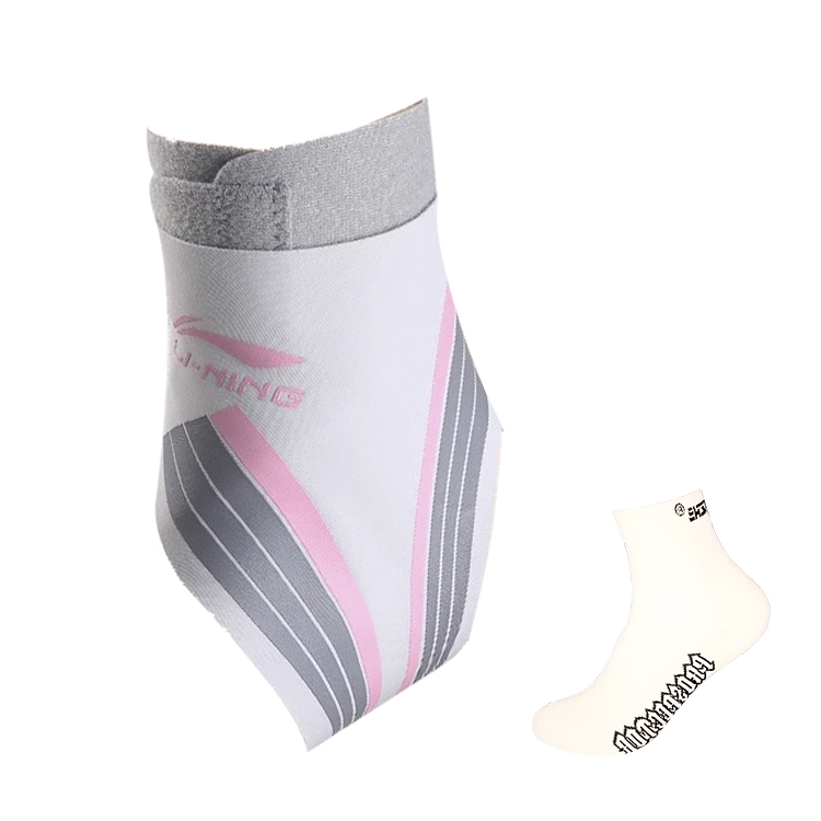 

Универсальный голеностопный бандаж из полиамида, полиэстера и эластана LINING, серо-розовый