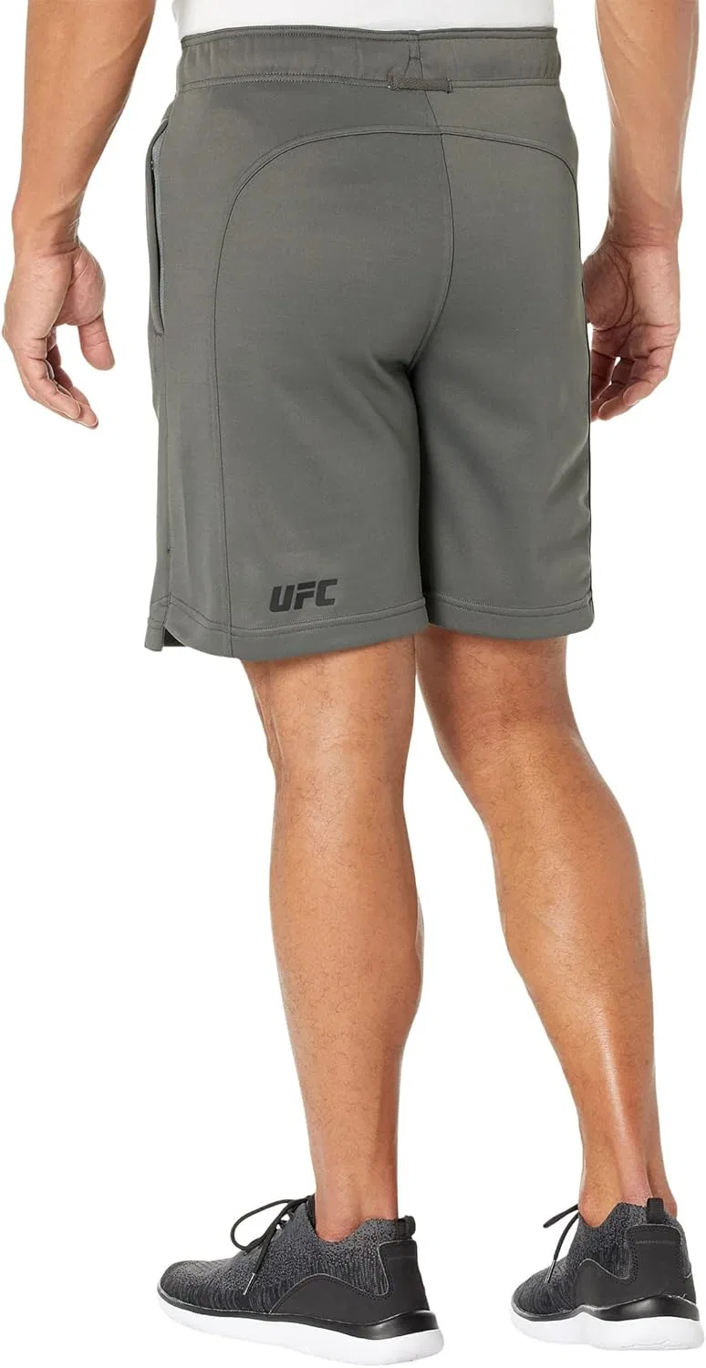 Базовые тренировочные шорты UFC 8 дюймов - спортивная одежда для мужчин - 100% полиэстер - боковые карманы - сублимационная печать, темно-серый — фото 2