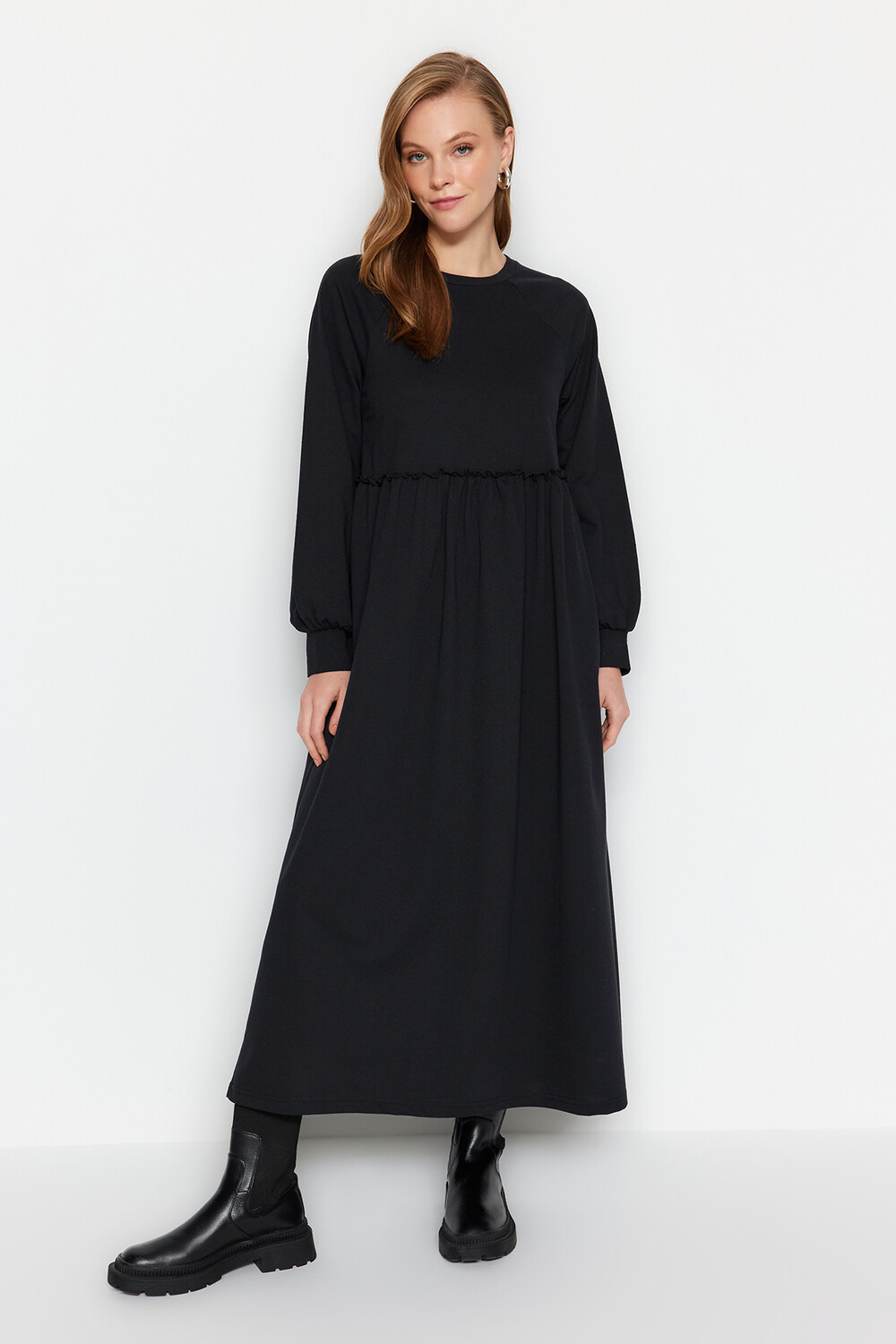 

Платье - Черное - Базовое Trendyol Modest, черный