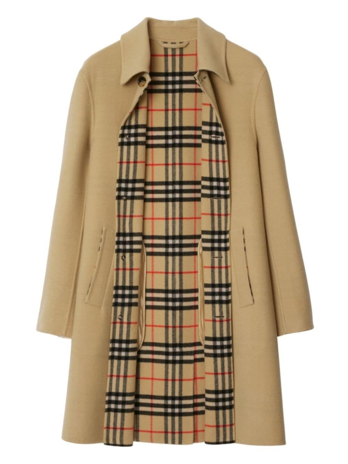 Пальто Burberry автомобильное, нейтральный цвет — фото 3