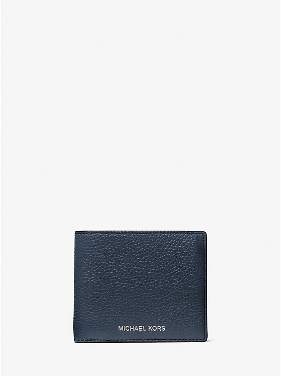 

Кошелек-Купюрница из шагреневой кожи Cooper с карманом для монет Michael Kors, синий