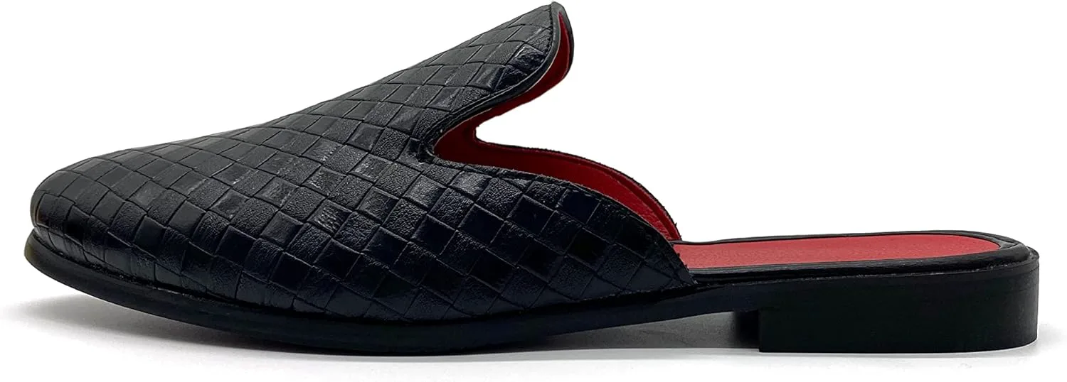 

MHB Мужские мюли стильные беззадние лоферы на мягкой подошве, повседневные сандалии, модные тапочки для мужчин, размеры 7-13, черный