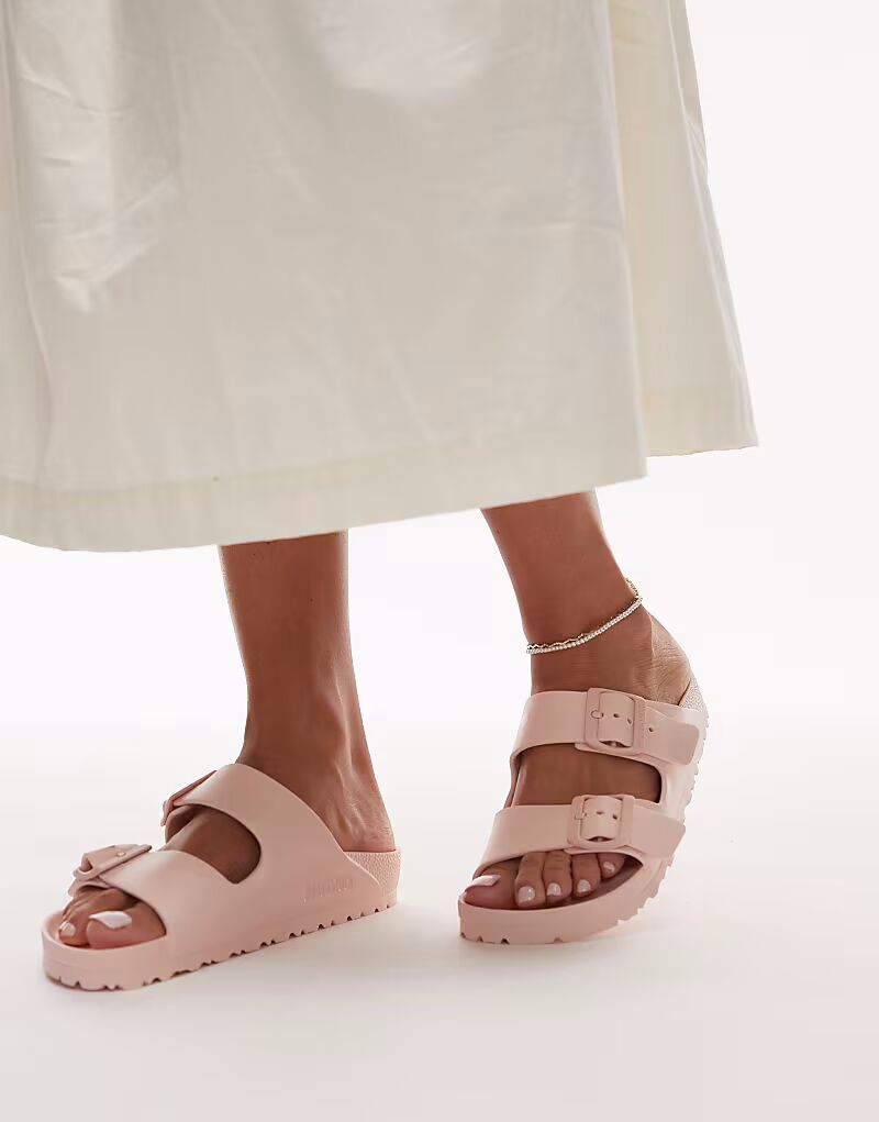 Сандалии Birkenstock Arizona EVA светло-розового цвета — фото 2