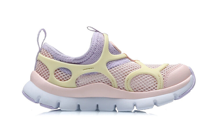 Кроссовки LINING YOUNG Sports Life Collection Kids Lifestyle Shoes PS Low-top Light Pink/lilac Purple/light Oil Yellow — фото 2