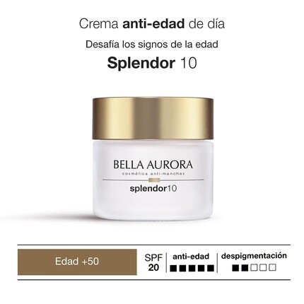Крем для лица Bella Aurora — Антивозрастной - Формула Splendor 10 для заметно более молодой и упругой кожи, 50 мл — фото 2