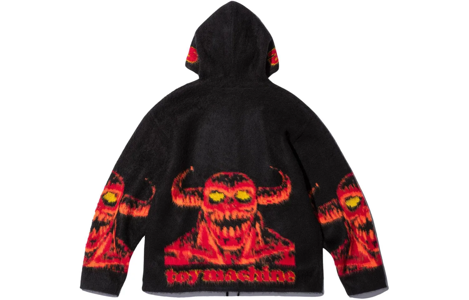 Толстовка с капюшоном Toy Machine на молнии Supreme, синий/синий — фото 4