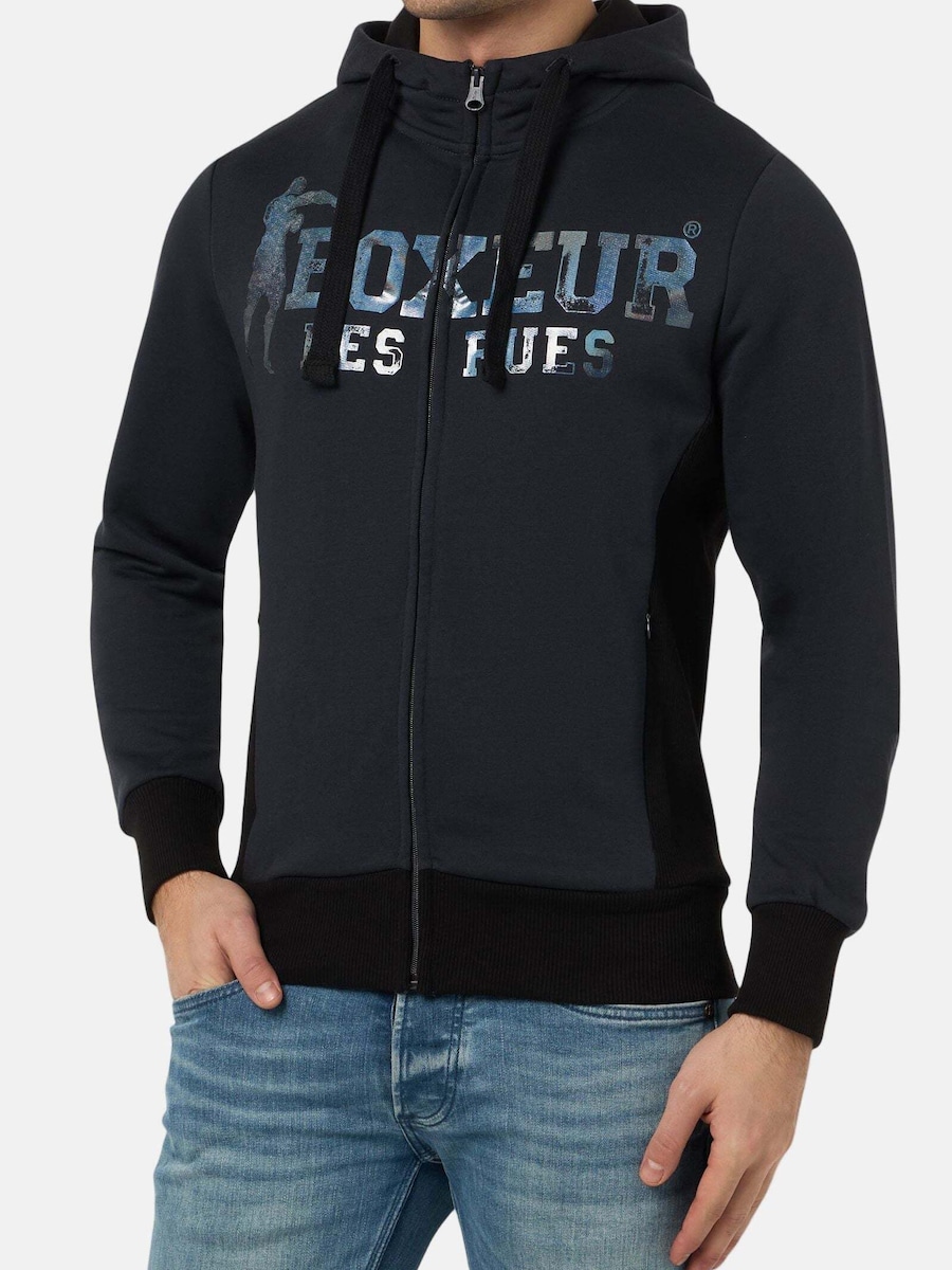 

Толстовка с капюшоном на молнии Boxeur des Rues Hooded Full Zip Sweatshirt, серый