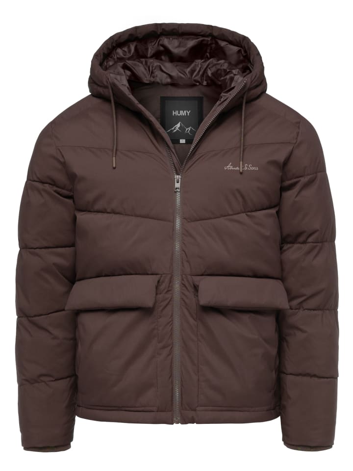 

Зимняя куртка с капюшоном коричневого цвета Humy