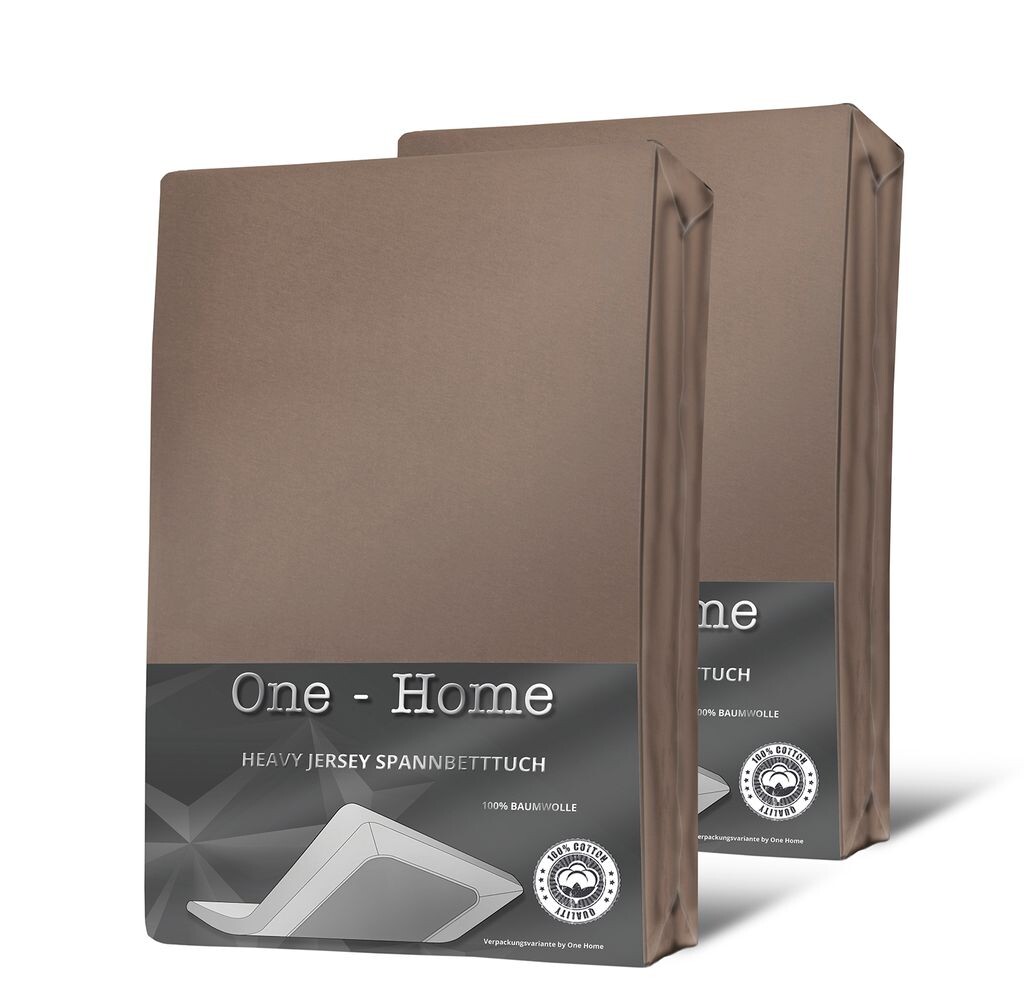 

2 простыни серо-коричневого цвета 90x200 - 100x200 см, комплект из плотного хлопкового джерси One-Home, Коричневый, 2 простыни серо-коричневого цвета 90x200 - 100x200 см, комплект из плотного хлопкового джерси One-Home