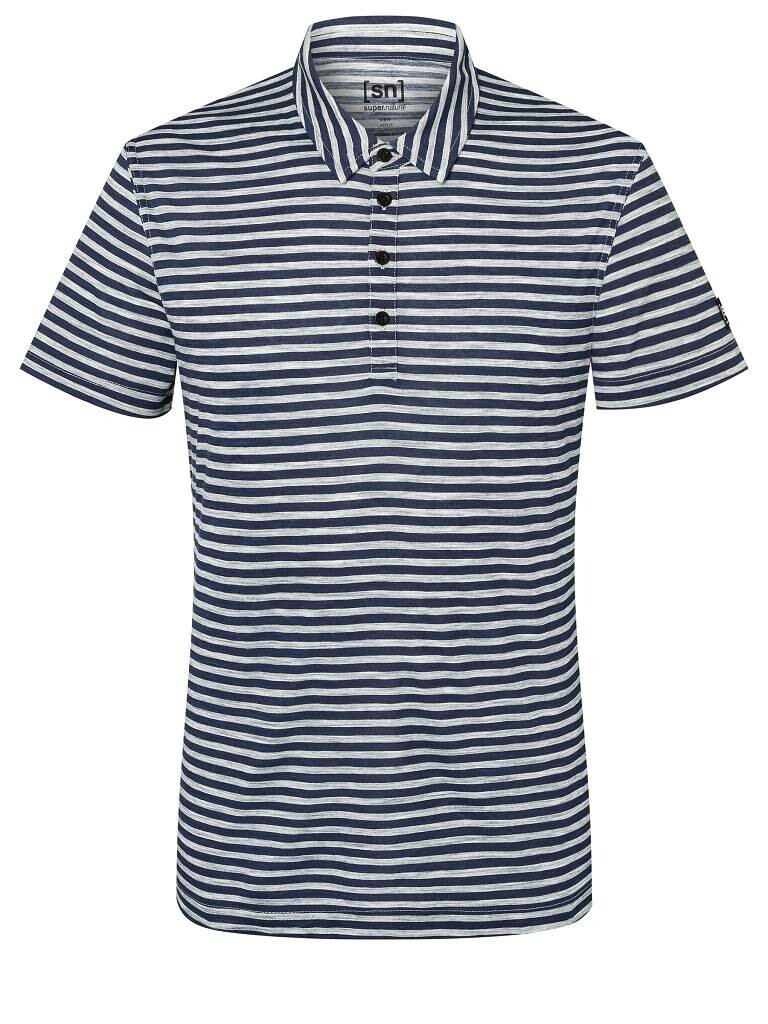 

Рубашка super.natural Merino Poloshirt, цвет grau - blau