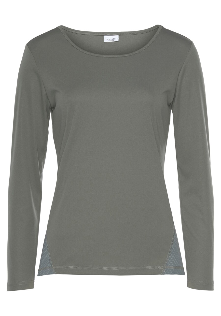 

Лонгслив LASCANA ACTIVE Performance Shirt, цвет grey/muddy colored