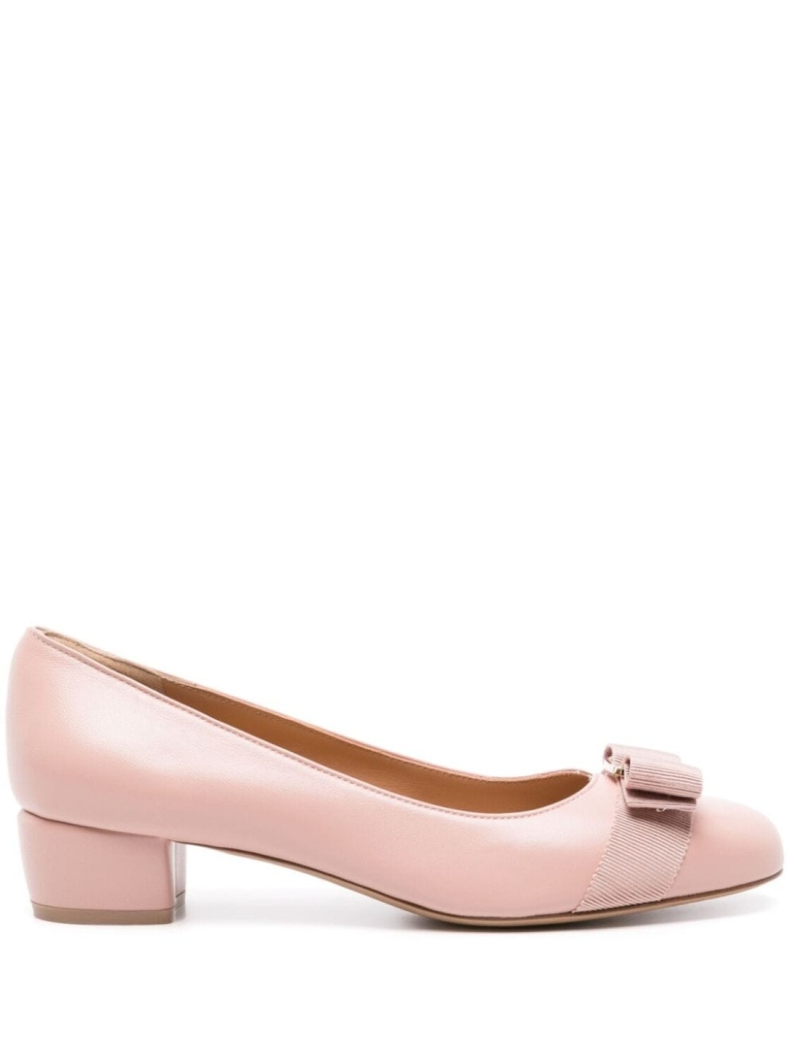

Ferragamo туфли-лодочки Vara из кожи с бантом 30 мм, розовый