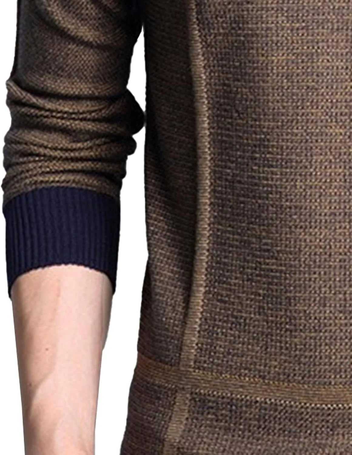 Мужской свитер V-образным вырезом Slim Fit | Легкая модель на осень-зиму — фото 4