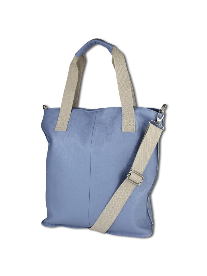 

Наплечная сумка Toscanto Schultertasche, Shopper Leder hellblau ca. 44cm