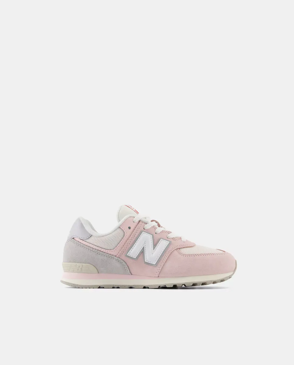 

New Balance 574 повседневная детская обувь, розовый