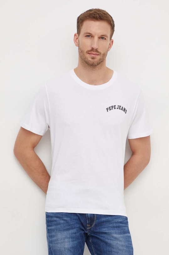 

Хлопковая футболка Clementine Pepe Jeans, белый