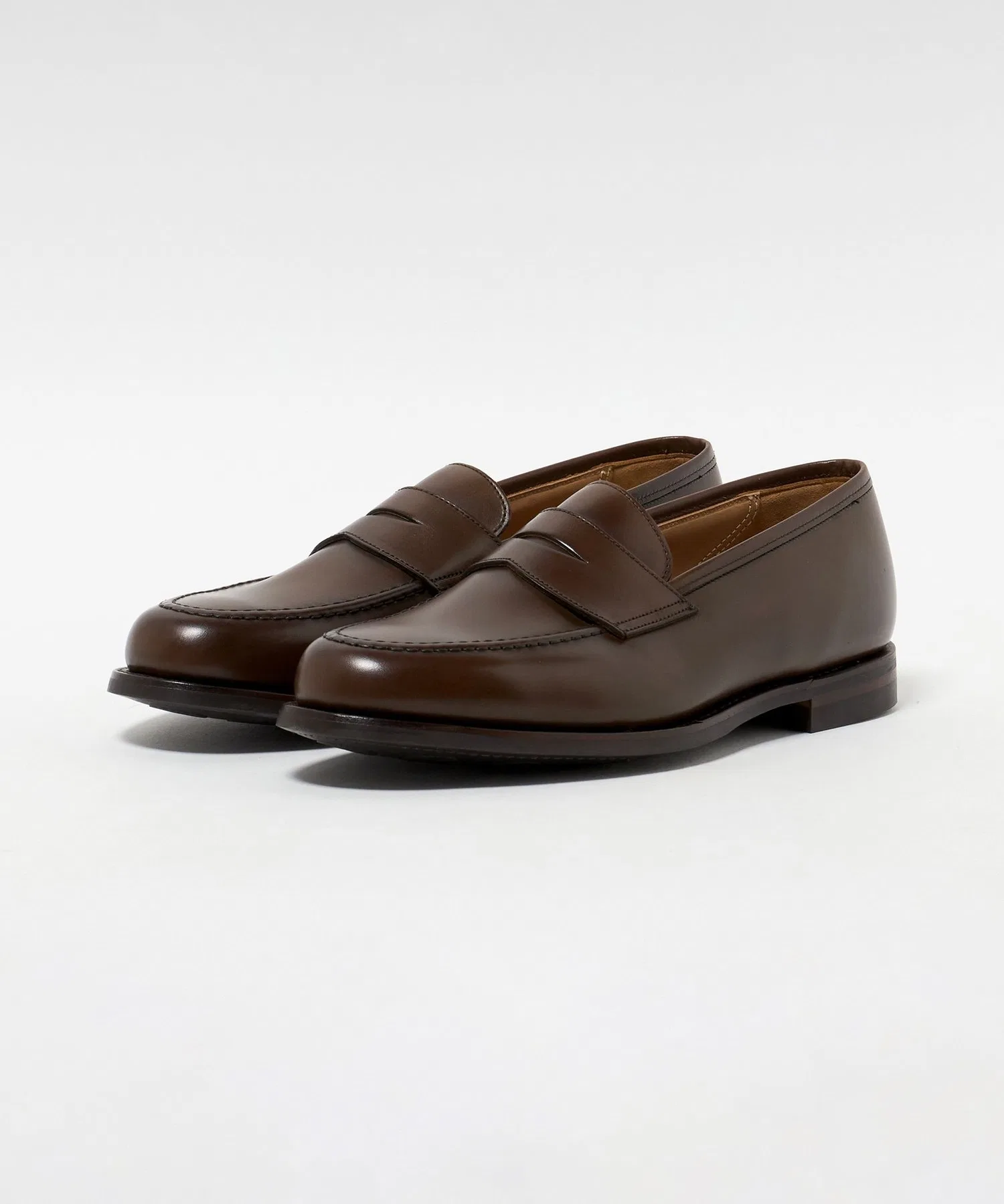 Мужские кожаные лоферы CROCKETT&JONES BOSTON2 тёмно-коричневые — фото 2