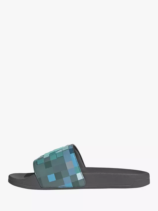 Сандалии Adidas Adilette Shower Minecraft Slider, серо-голубые adidas — фото 4