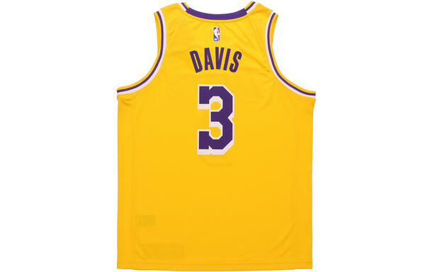 Футболка баскетбольная майка жилет nba sports sw fan edition 20 сезон los angeles lakers davis № 3 Nike, желтый — фото 2