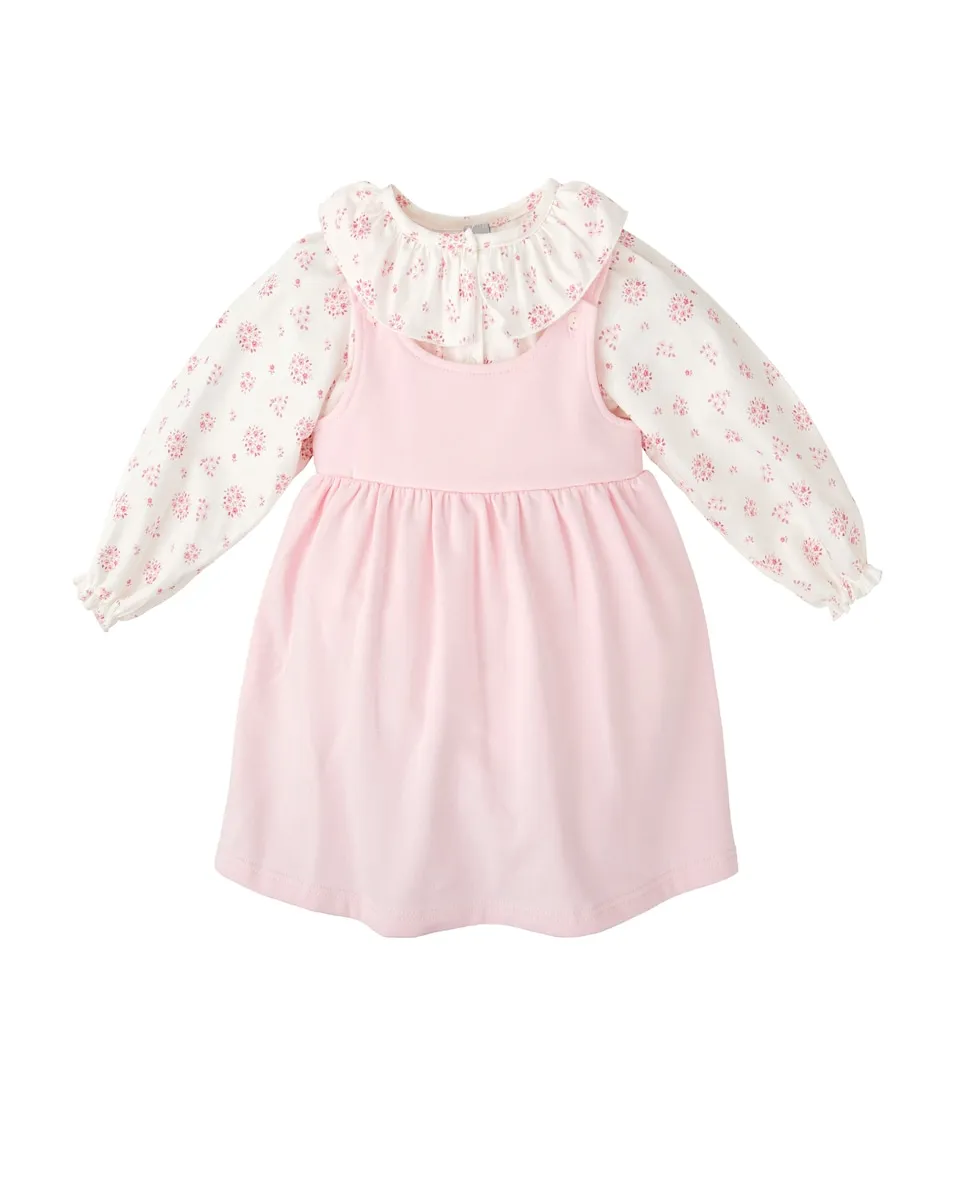 

Набор для девочки с сарафаном и подходящей рубашкой BABIDÚ, розовый