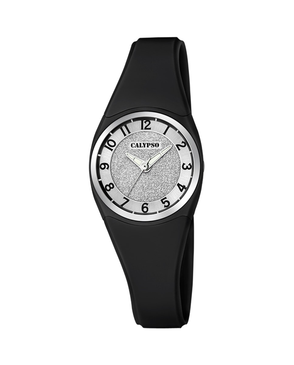 

K5752/6 Модные женские часы из черного каучука Calypso, черный