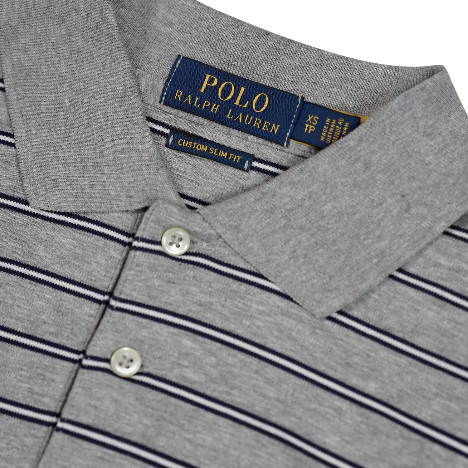 Поло SS26 Custom Slim Fit мужское Polo Ralph Lauren, Gray — фото 4