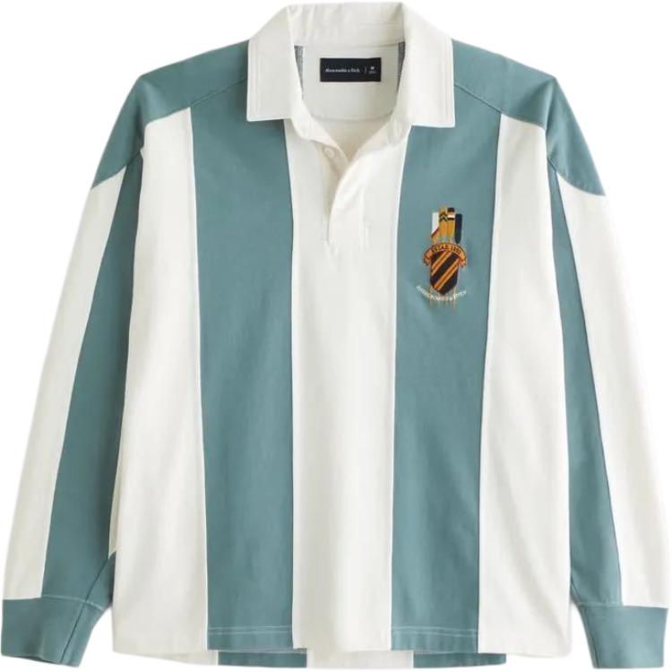 

Мужская поло Abercrombie＆Fitch, зеленый stripes