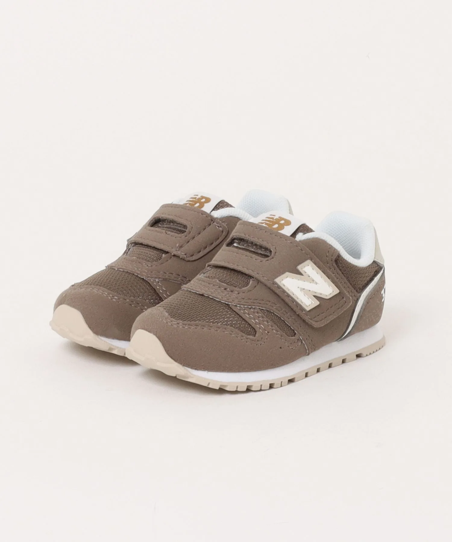 Детские кроссовки на липучке New Balance I373 INFANT коричневые