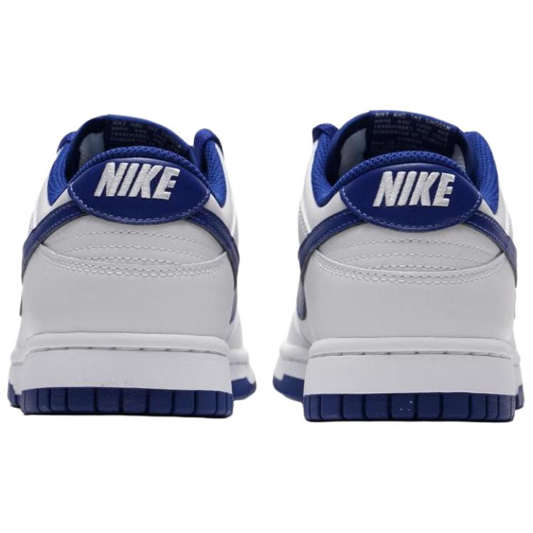 Nike Мужские низкие скейтбордные кроссовки Dunk, износостойкие, легкие и дышащие, белый с синим — фото 4