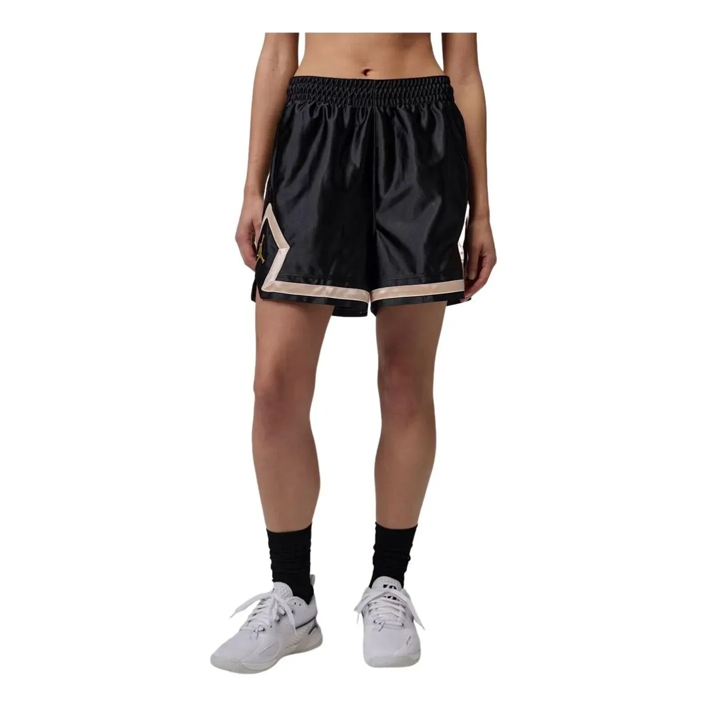 (WMNS) Шорты Air Jordan Sports Dri-FIT 10 см Diamond Shorts 'Black Metallic Gold'