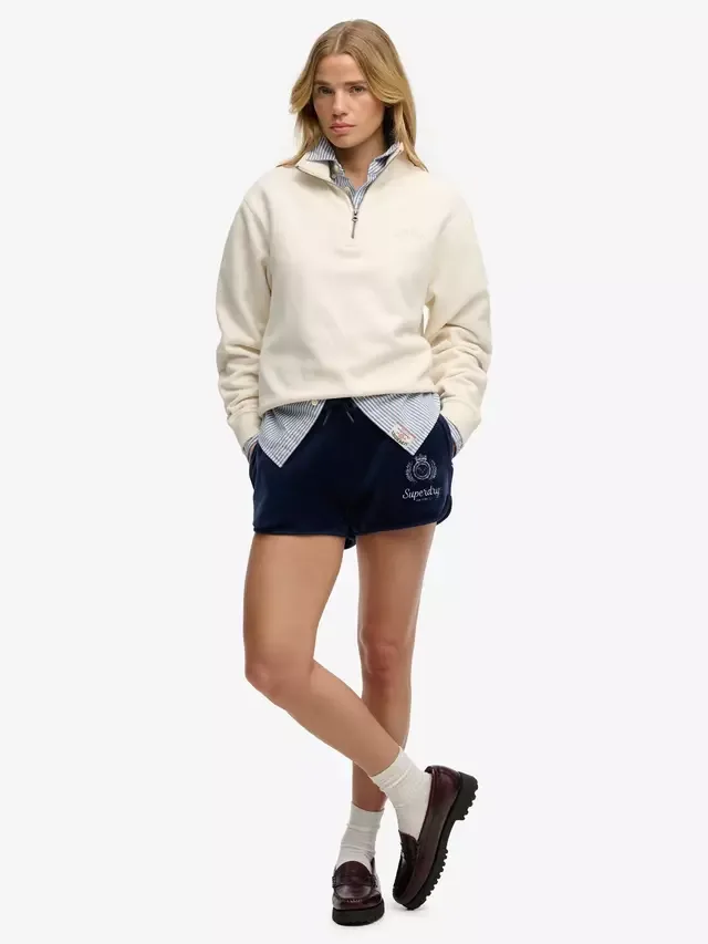Велюровые шорты для загородного клуба Superdry, Rich Navy