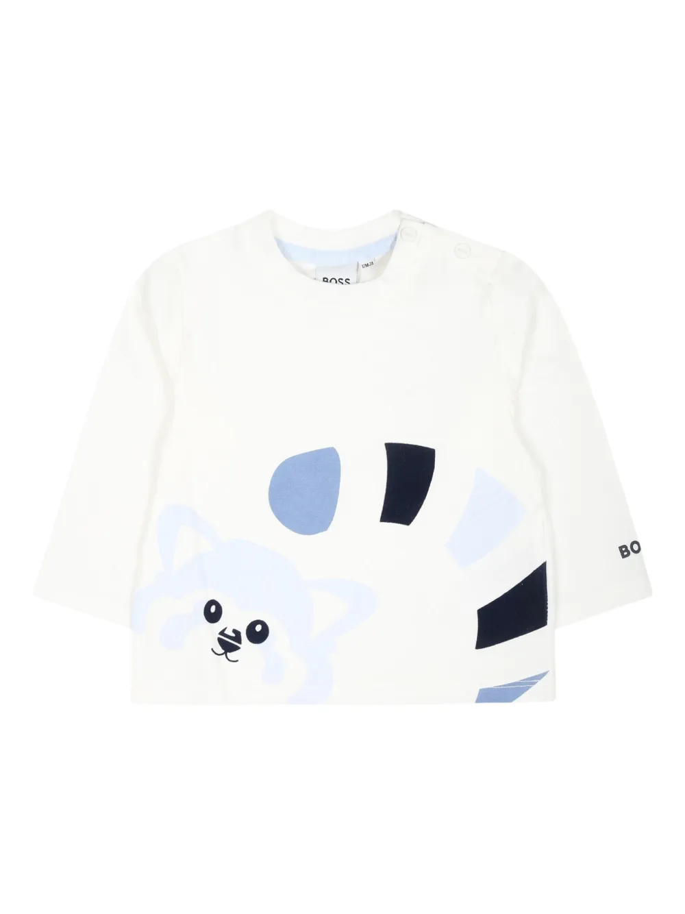 

Футболка с графичным принтом BOSS Kidswear, белый