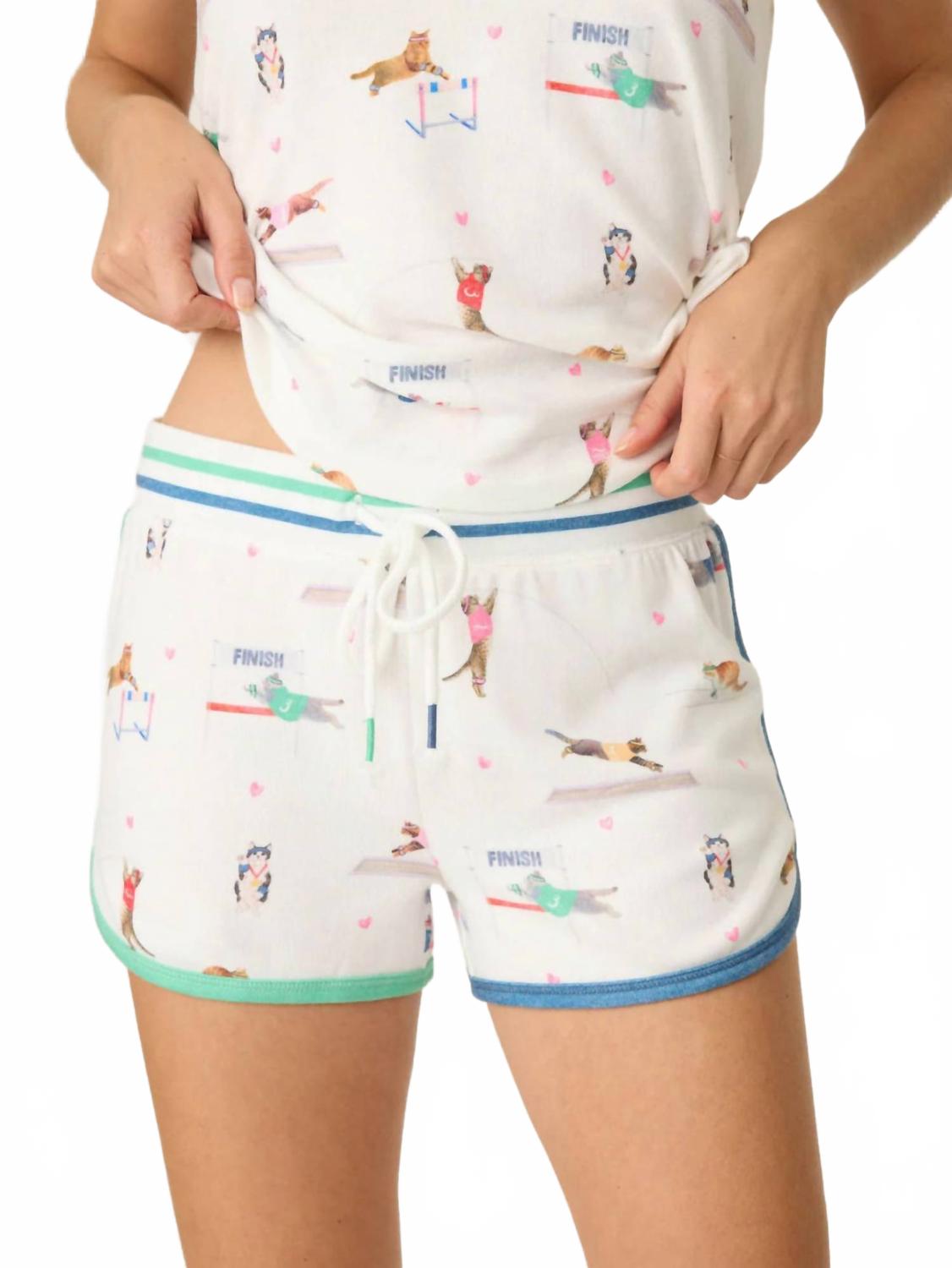 

Короткие пижамы Catletics цвета слоновой кости Pj Salvage, слоновая кость