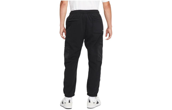 Брюки men's sb solid color lacing casual skateboard polar fleece sports pants/trousers/joggers black Nike, мультиколор — фото 2