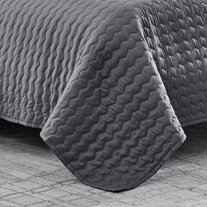 

Набор стеганых одеял Vera Wang с узором «елочка», цвет уголь, King, серый