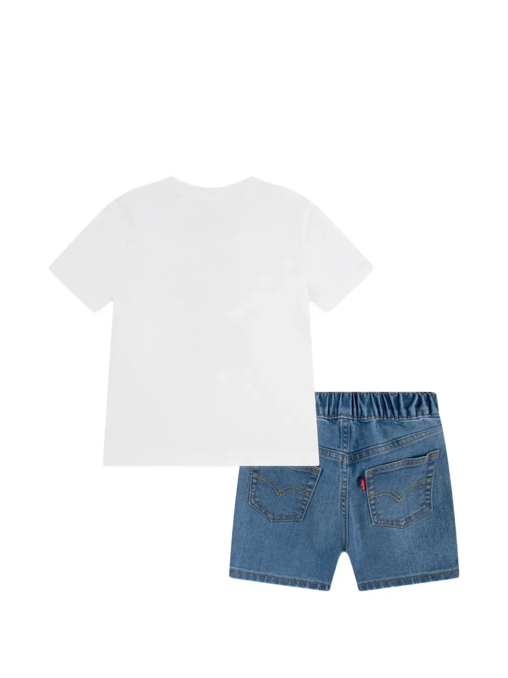 Комплект из топа и шорт с принтом Levi's kids, белый — фото 2