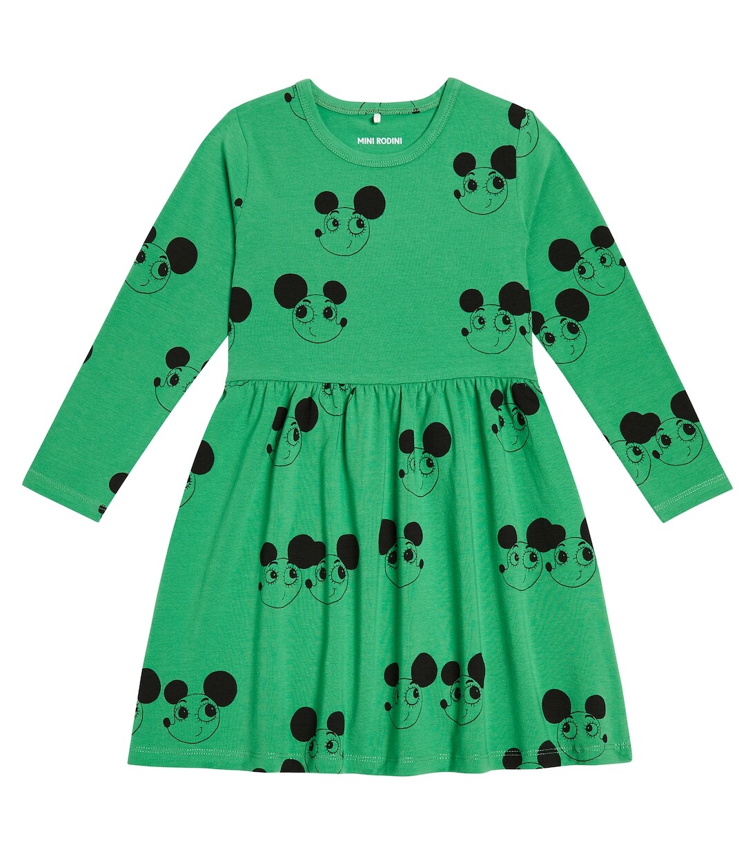 

Платье ritzratz из хлопкового джерси Mini Rodini, зеленый
