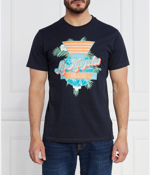 

Футболка ss cn california flo Regular fit Guess Jeans, синий