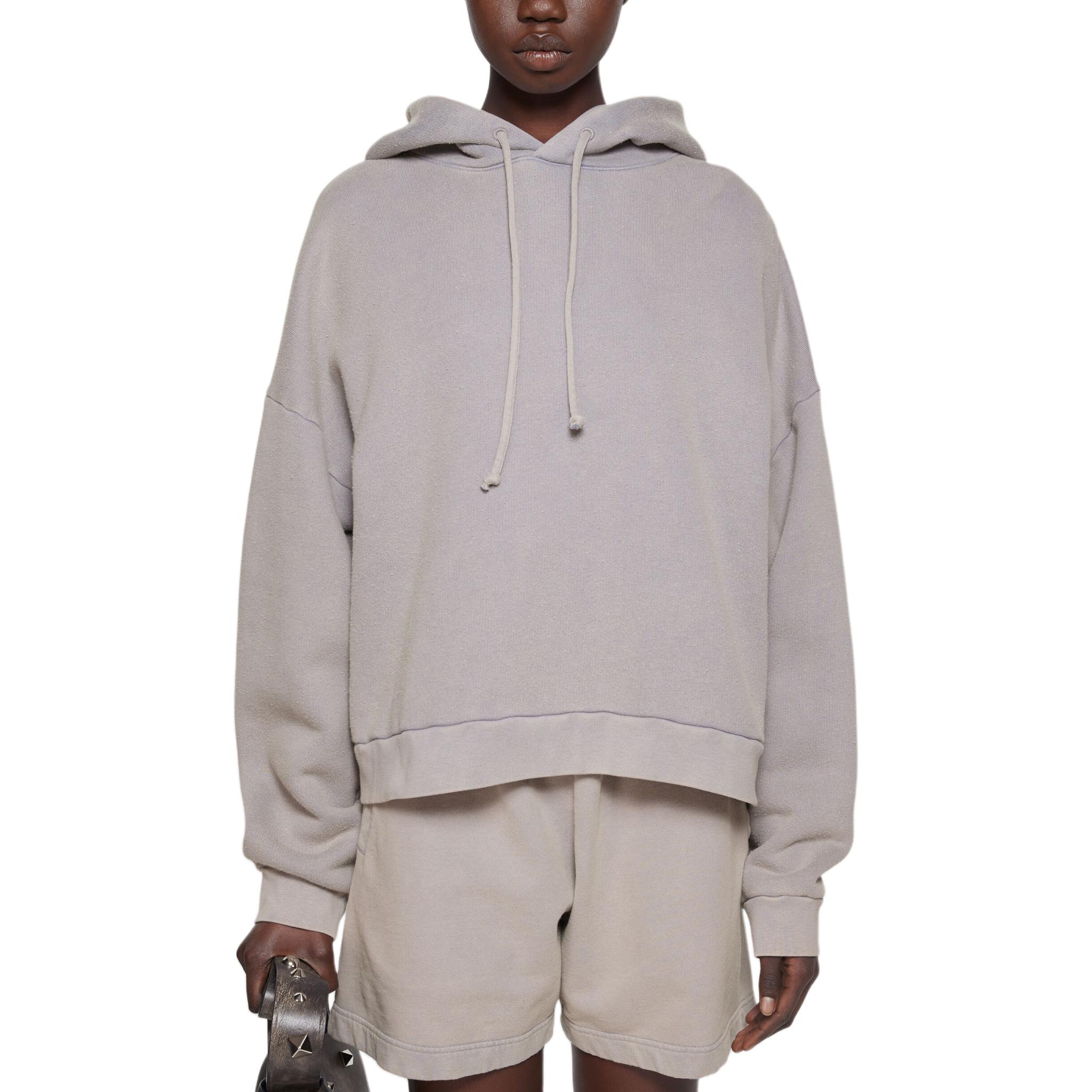 Логотип худи с детализированными шнурками Acne Studios, фиолетовый — фото 4