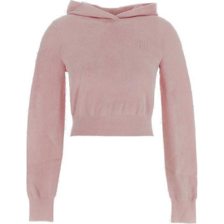 

Кроп худи Alexander Wang, светло-розовый