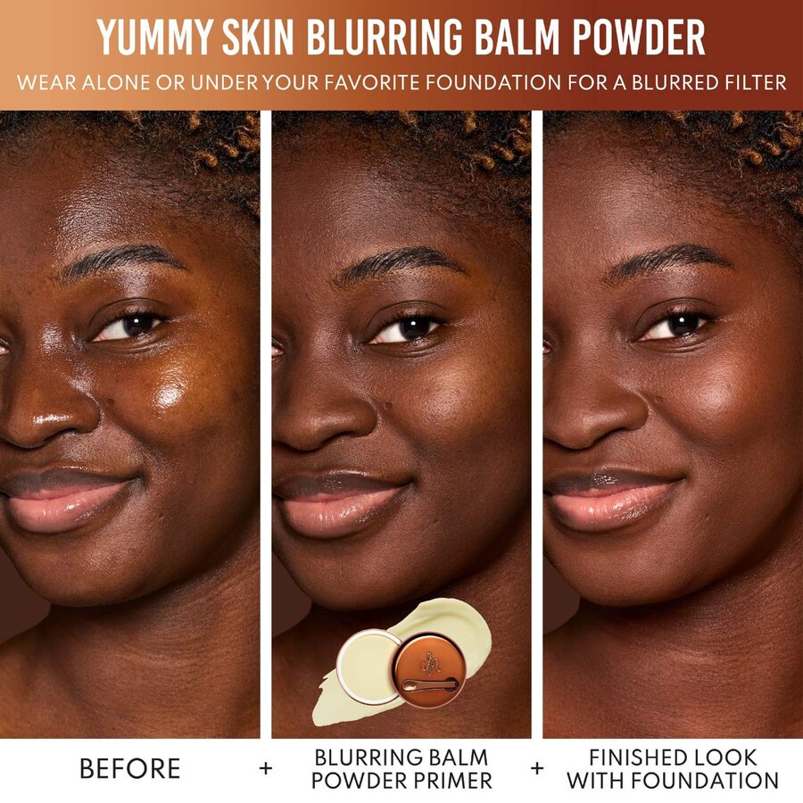 Бальзам-пудра Yummy Skin Blurring Balm Powder - тонирующая основа под макияж. Danessa Myricks Beauty, 0.63 oz /18 g, Universal — фото 4