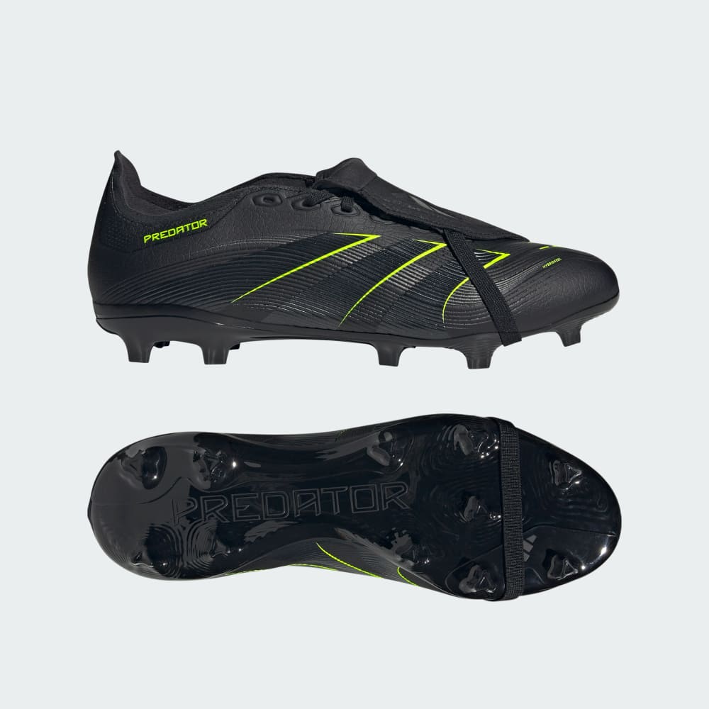 

Бутсы Adidas Predator League Fold-Over Tongue Firm/Multi-Ground Cleats, цвет Core Black/Carbon/Lucid Lemon