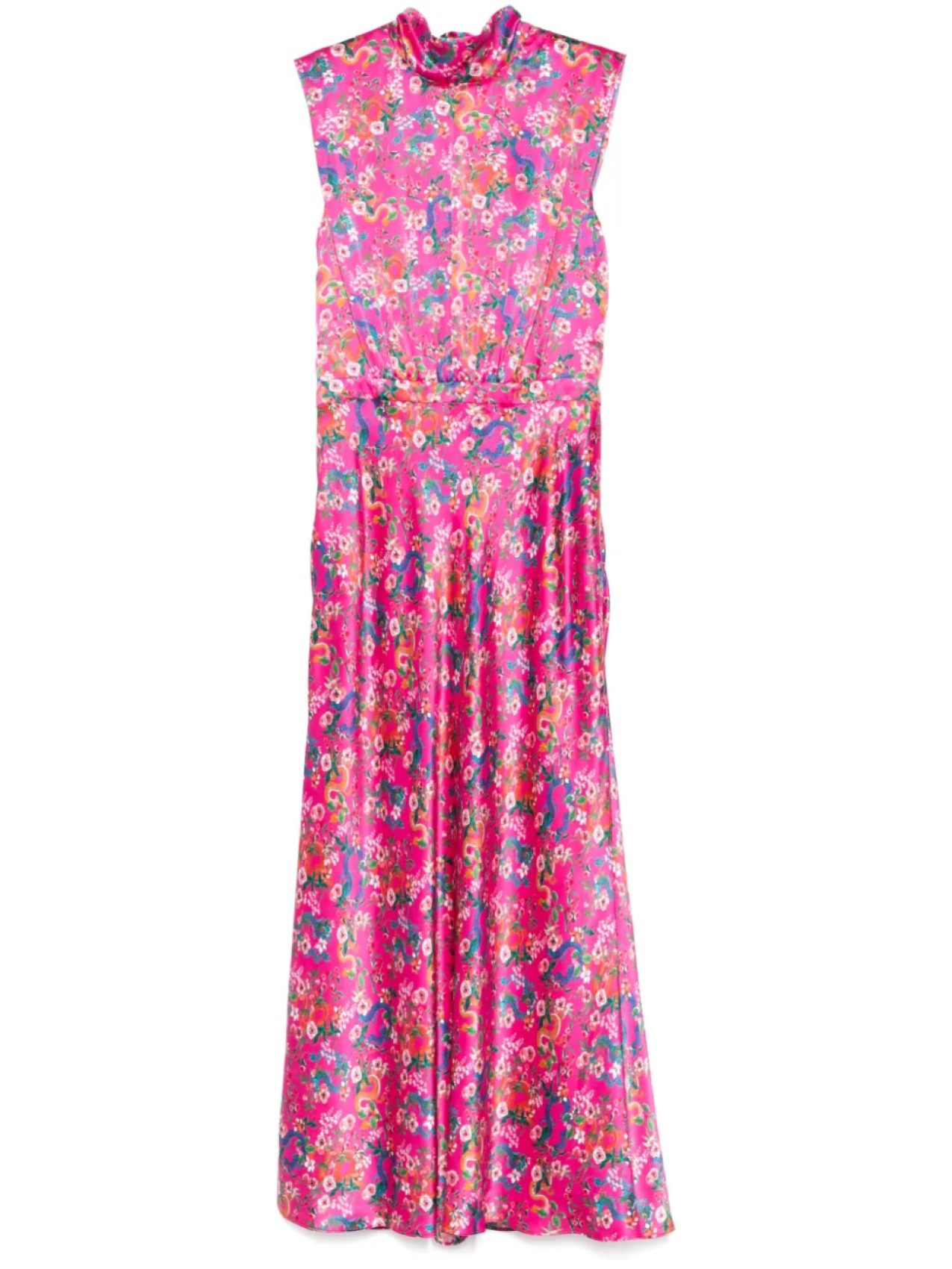 

Saloni платье миди Fleur, розовый