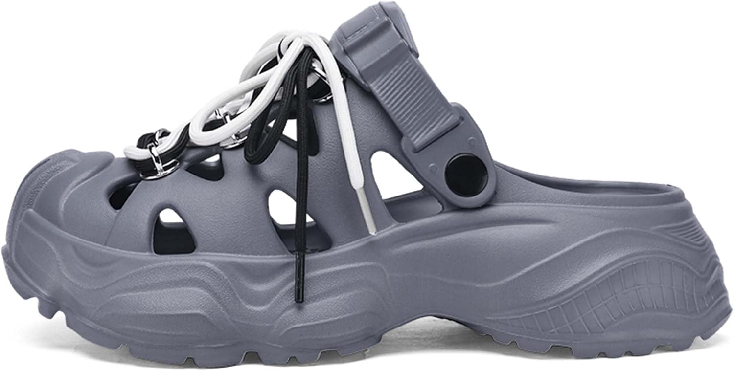 

Пещерные тапочки для летней носки на открытом воздухе, противоскользящие тапочки из ЭВА, обувь для работы на пляже и в саду Generic, серый