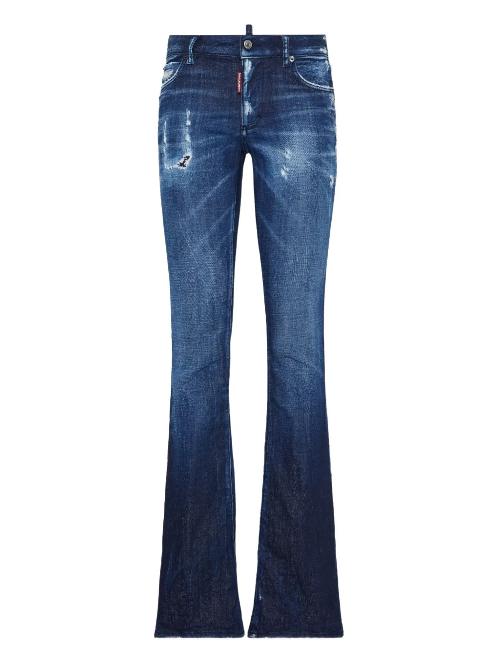 

Расклешенные джинсы с эффектом потертости DSQUARED2, синий