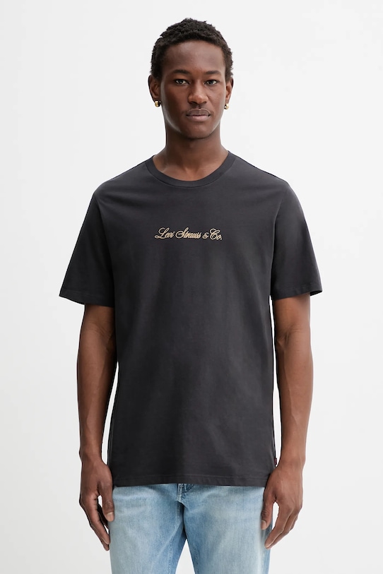 

Хлопковая футболка Levi's, серый