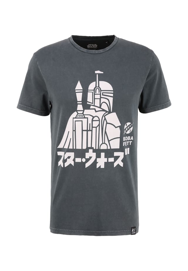 

Футболка Star Wars Boba Fett с крутым принтом Boba Fett Re:Covered, серый