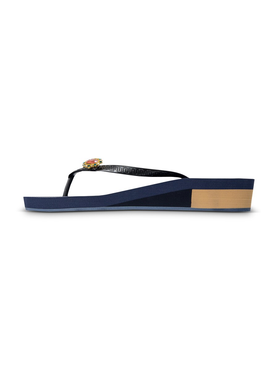 Сандалии с Т-образной перемычкой Uzurii Luxury Footwear Block, темно-синий