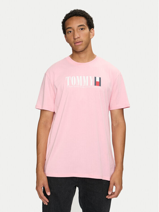 

Футболка стандартного кроя Tommy Jeans, розовый